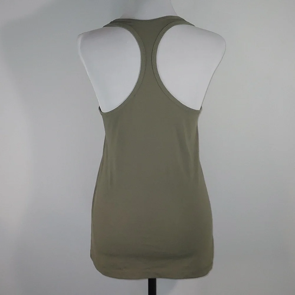 Oakley Olive Green Racerback Graphic Print Logo Athletic Tank Top Size XS - Picture 3 of 8